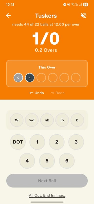 Scoring in seconds — clean, fast, no clutter