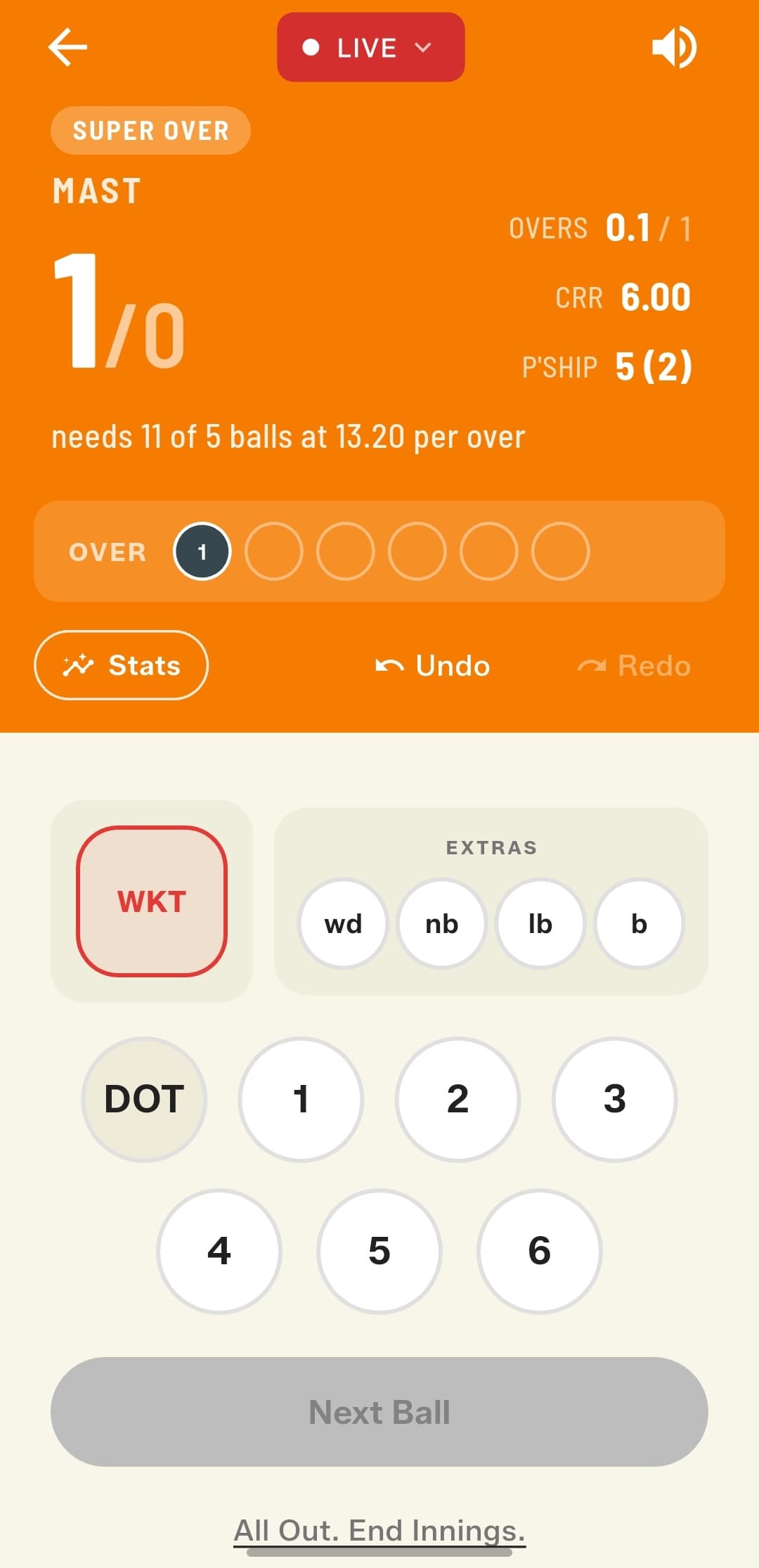 Super Over Tiebreaker